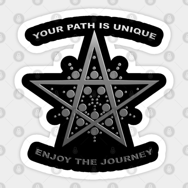 Your Path is Unique - Enjoy the Journey Sticker by Saleire